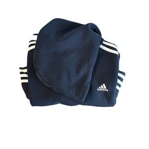 Adidas Women’s Black Hoodie with White Stripes size M